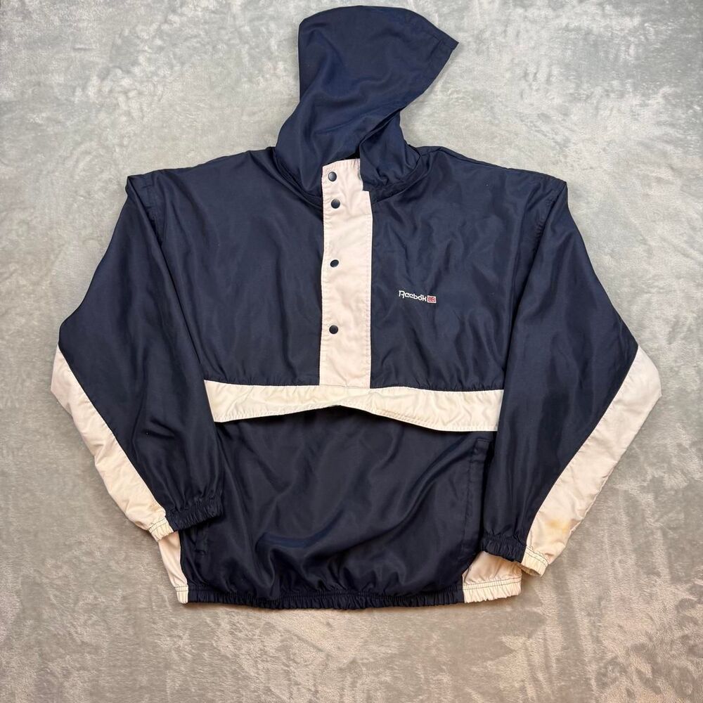 Reebok Men's Navy and Blue Jacket